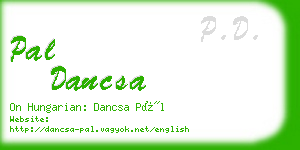 pal dancsa business card